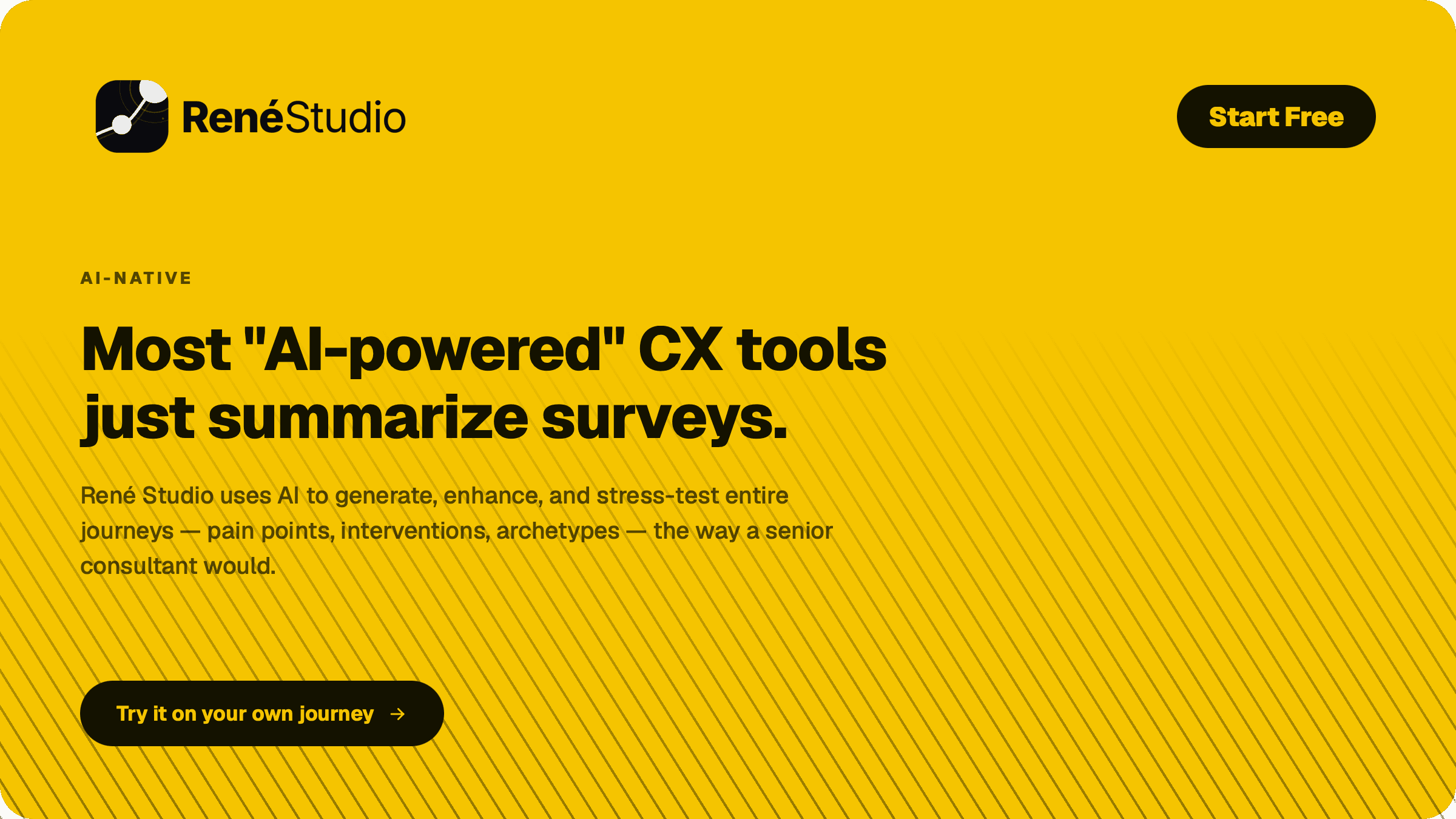 René Studio — AI-native CX design, not static slides. Start free.