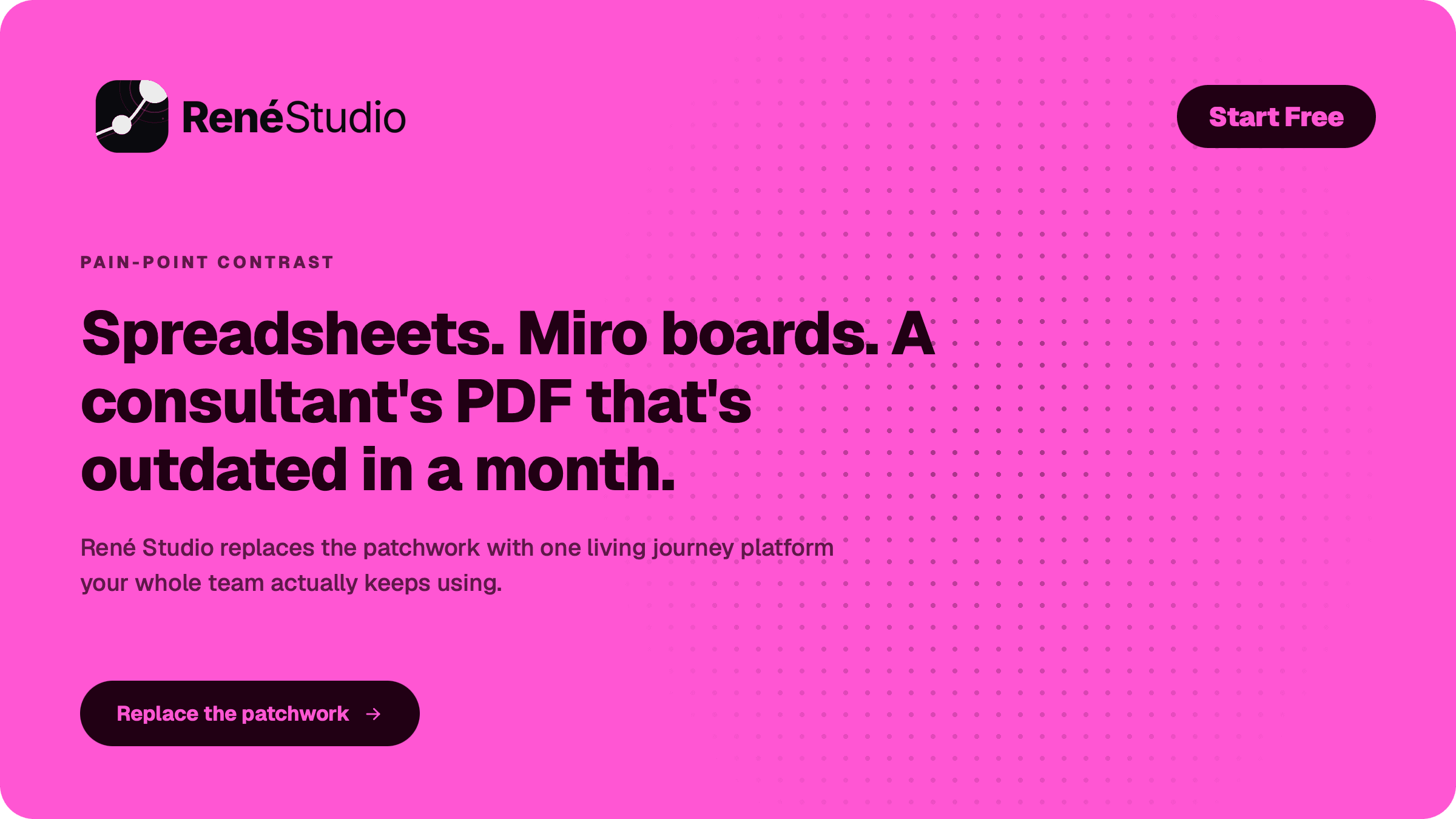 René Studio — stop shipping CX on opinion. Map, measure, improve. Start free.