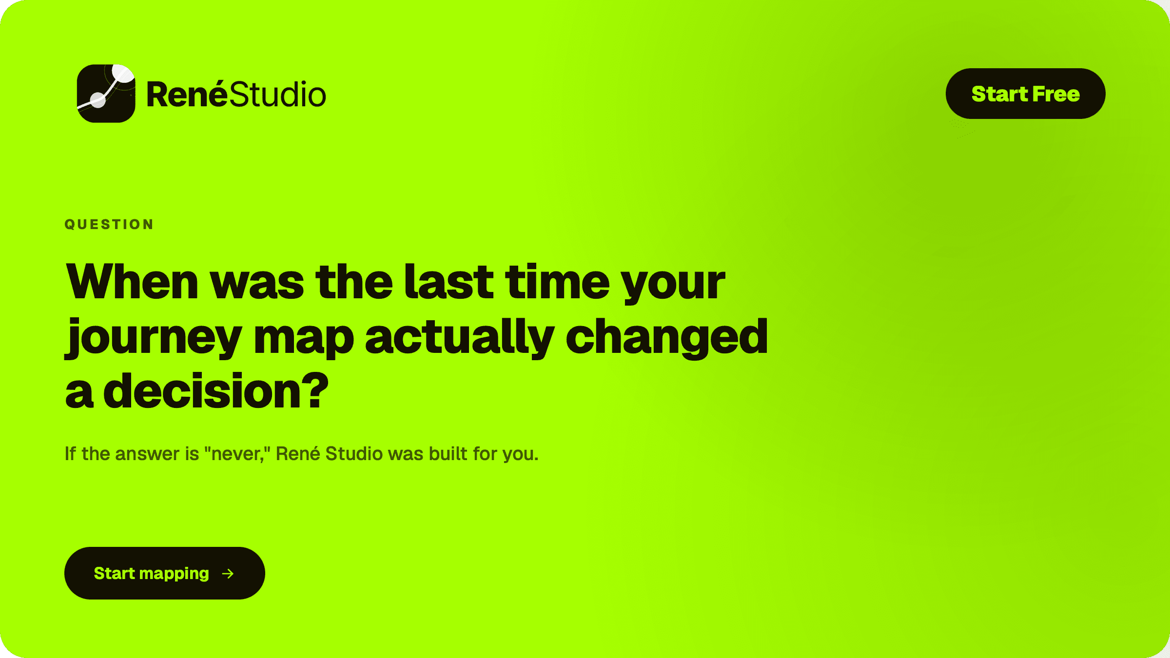 René Studio — what if every touchpoint carried real data? Start free.