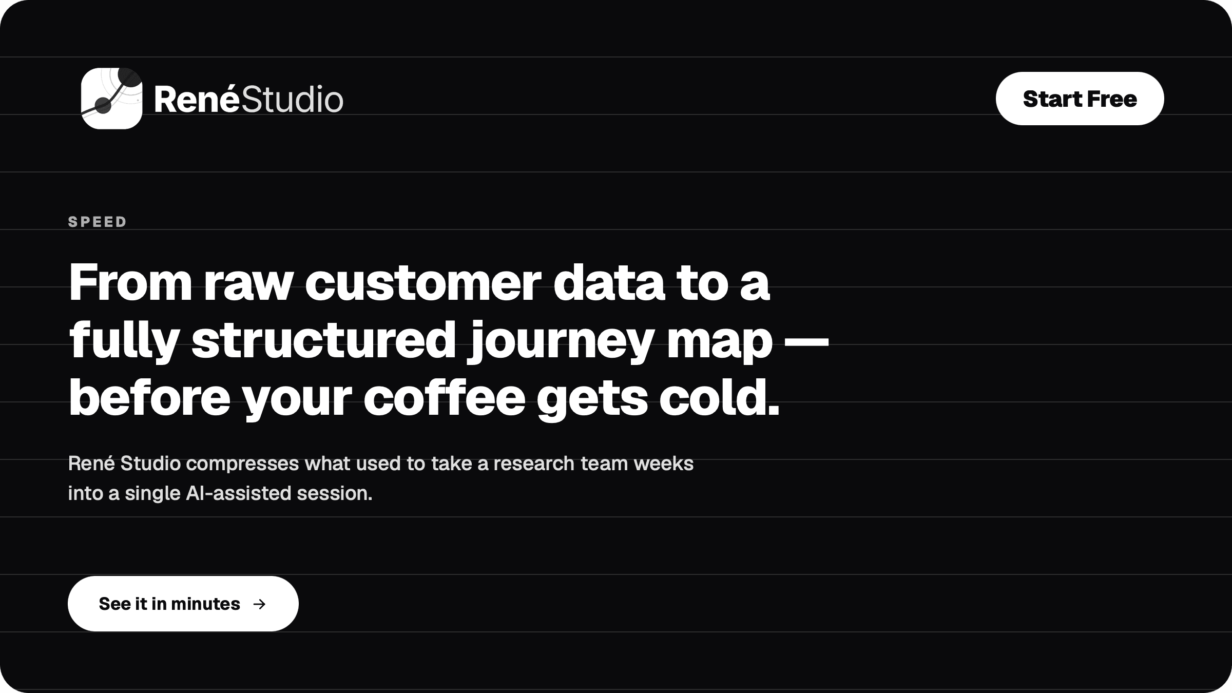 René Studio — design, test, and ship better journeys, fast. Start free.