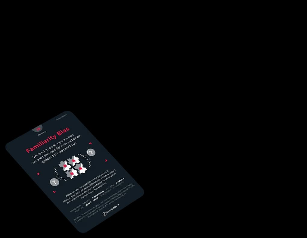 Familiarity Bias card